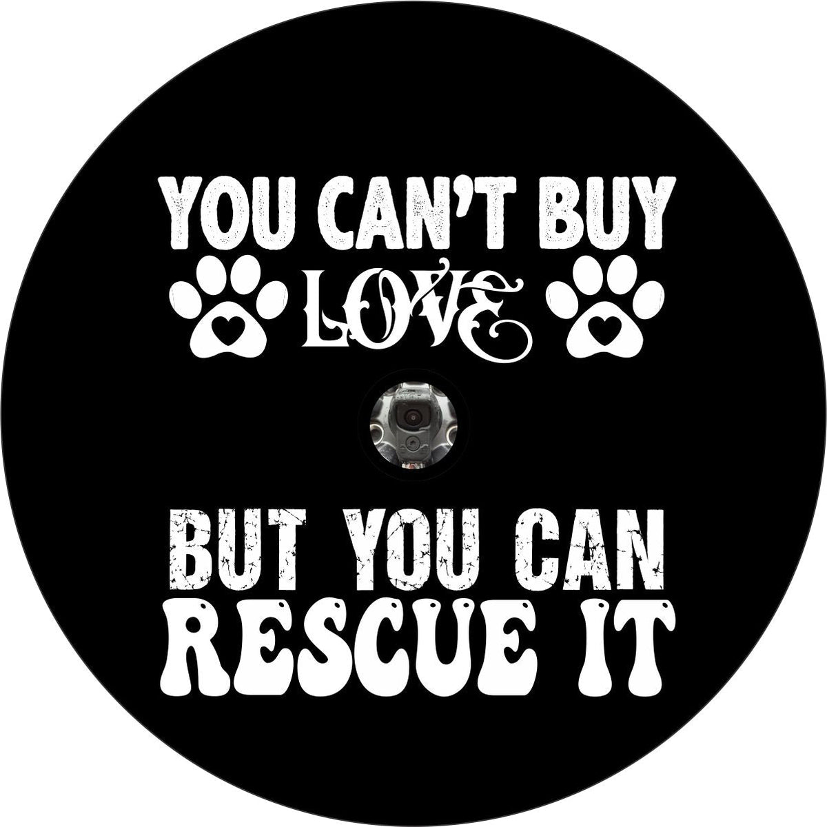 You Can't Buy Love But You Can Rescue It Spare Tire Cover for Jeep, Bronco, RV, Camper, Trailer, & More-duckduckjeep-offroad-wrangler-gladiator-3d-jeep duck-custom duck-Jeep-The Quacktory-Fun Jeep Ducks-Ducks4Jeep