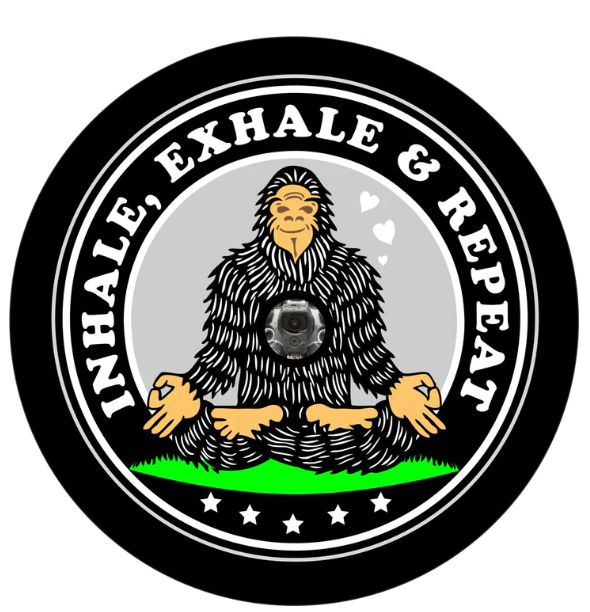 Zen Bigfoot Sasquatch Inhale Exhale Repeat Spare Tire Cover-duckduckjeep-offroad-wrangler-gladiator-3d-jeep duck-custom duck-Jeep-The Quacktory-Fun Jeep Ducks-Ducks4Jeep