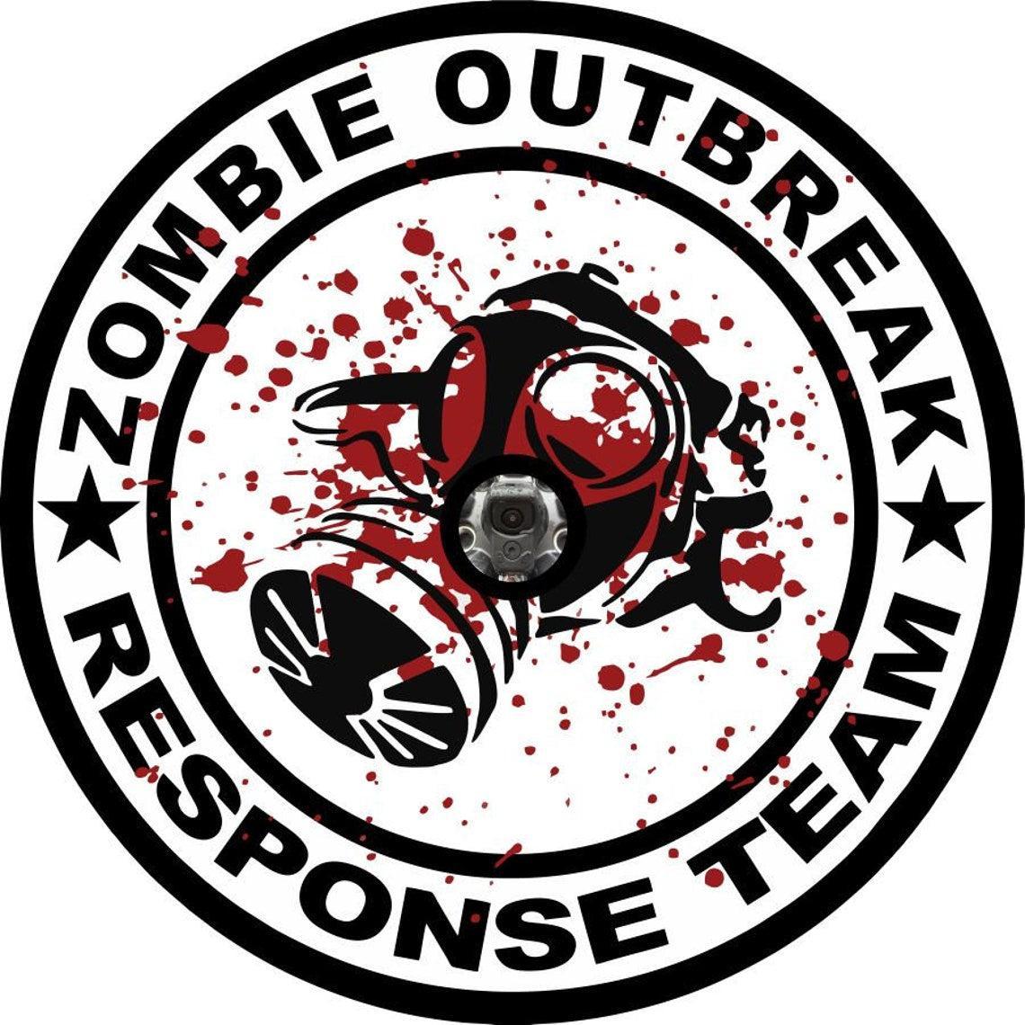 Zombie Outbreak Response Team Gas Mask with Blood Splatter-duckduckjeep-offroad-wrangler-gladiator-3d-jeep duck-custom duck-Jeep-The Quacktory-Fun Jeep Ducks-Ducks4Jeep