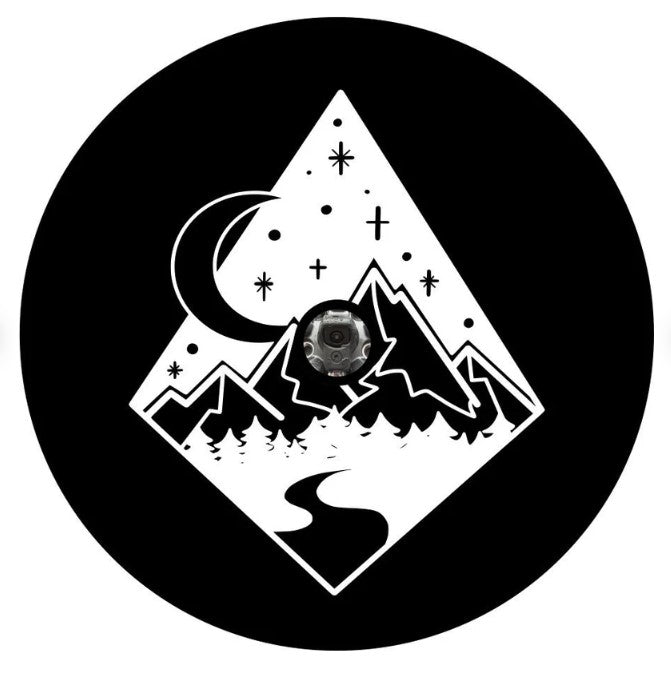 Diamond Mountain Moon & Stars Spare Tire Cover