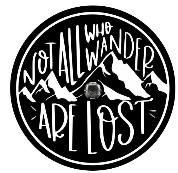 Not All Who Wander Are Lost Mountain Landscape (Any Color) Spare Tire Cover